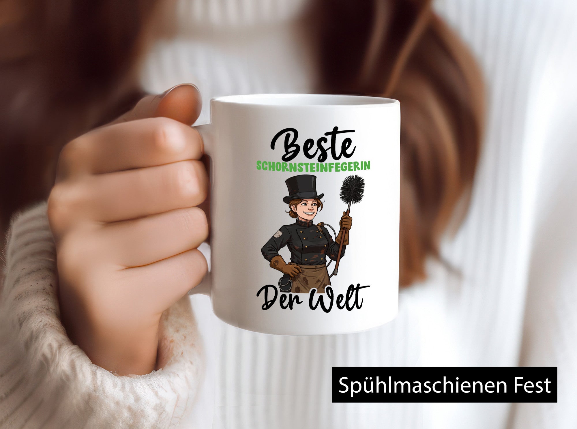 Beste Schornsteinfegerin | Kaminkehrer lustig Humor Geschenkidee Geschenk Tasse