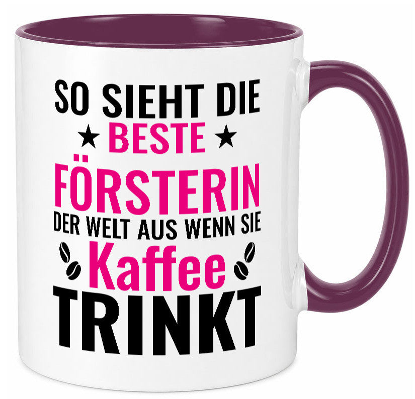 Kaffee trinkt: Försterin | Forst Arbeit Humor Kollegen Büro Geschenkidee Tasse