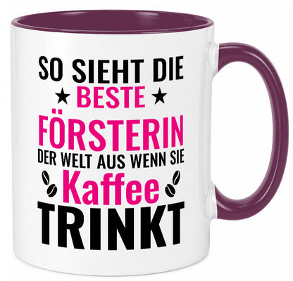 Kaffee trinkt: Försterin | Forst Arbeit Humor Kollegen Büro Geschenkidee Tasse