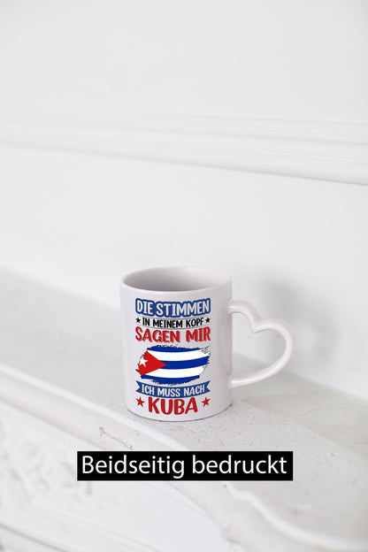 Kuba | Urlaub Stimmen in meinem Kopf Traumland Humor Geschenkidee Tasse