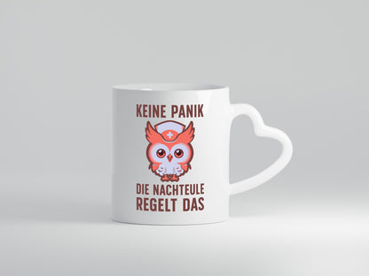 Keine Panik, Nachteule regelt das | Eule Schwesternhaube lustiger Spruch