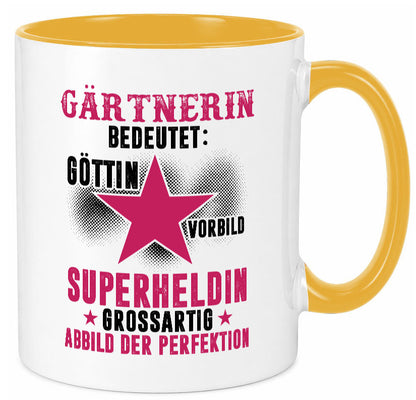 Bedeutung von Gärtnerin | Gartenbau lustiger Spruch Geschenk Humor Geschenkidee Tasse