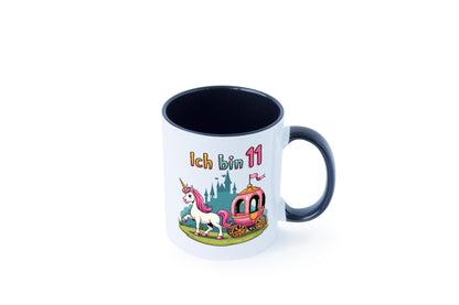 11. Geburtstag | Prinzessin in Kutsche Einhorn lustig Geschenkidee Geschenk Tasse