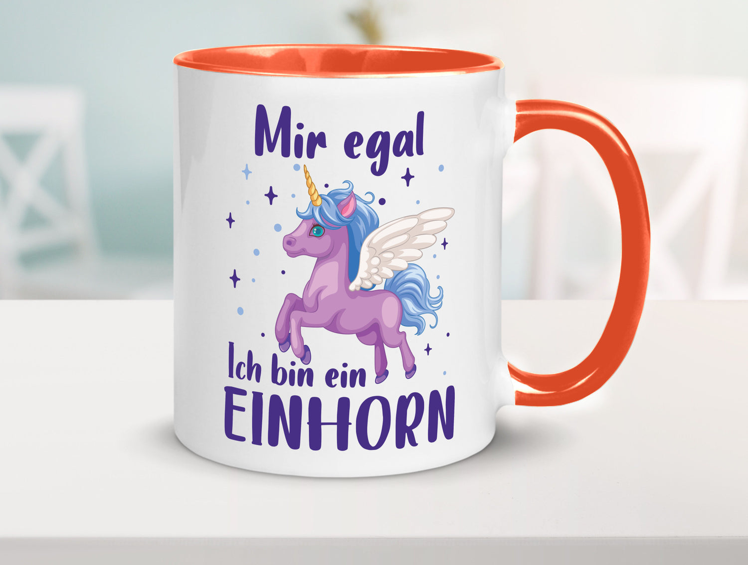 Mir egal, ich bin ein Einhorn | lustig Humor Geschenkidee Geschenk Tasse