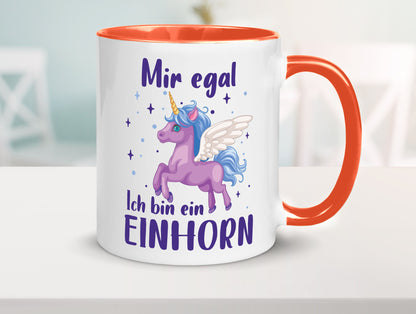 Mir egal, ich bin ein Einhorn | lustig Humor Geschenkidee Geschenk Tasse