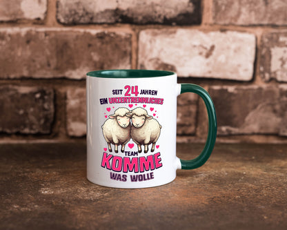 24 Jahre Verheiratet | ein Team Ehepaar v2 Humor Geschenkidee Tasse