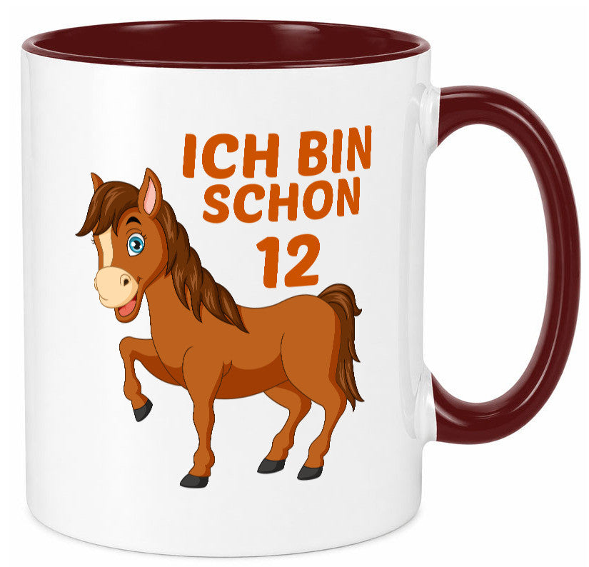 12. Geburtstag | Ich bin schon 12 Pferde Pony Geschenkidee Humor Tasse