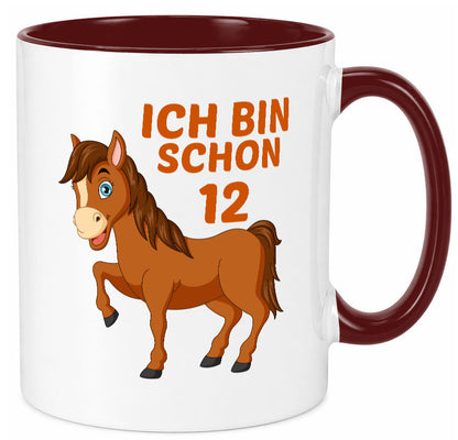 12. Geburtstag | Ich bin schon 12 Pferde Pony Geschenkidee Humor Tasse