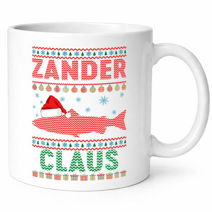 Zander Claus | Weihnachten Ugly Christmas Angler v2 Geschenkidee Humor Tasse
