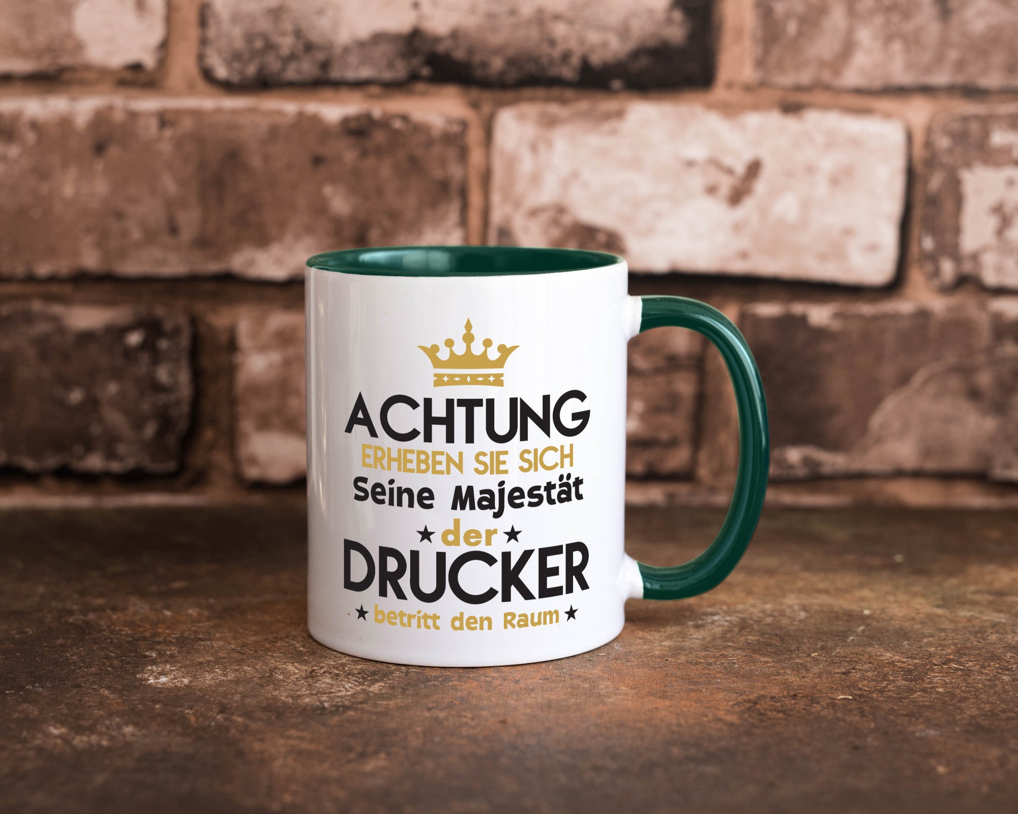 Seine Majestät Drucker | Druckerei Print Medien Geschenkidee Humor Tasse