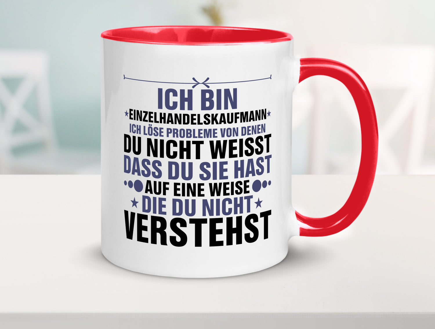 Löse Probleme: Einzelhandelskaufmann | Einzelhandel v2 Humor Geschenkidee Tasse