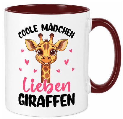 Coole Mädchen lieben Giraffen | Giraffe Geschenk Humor Geschenkidee lustiger Tasse