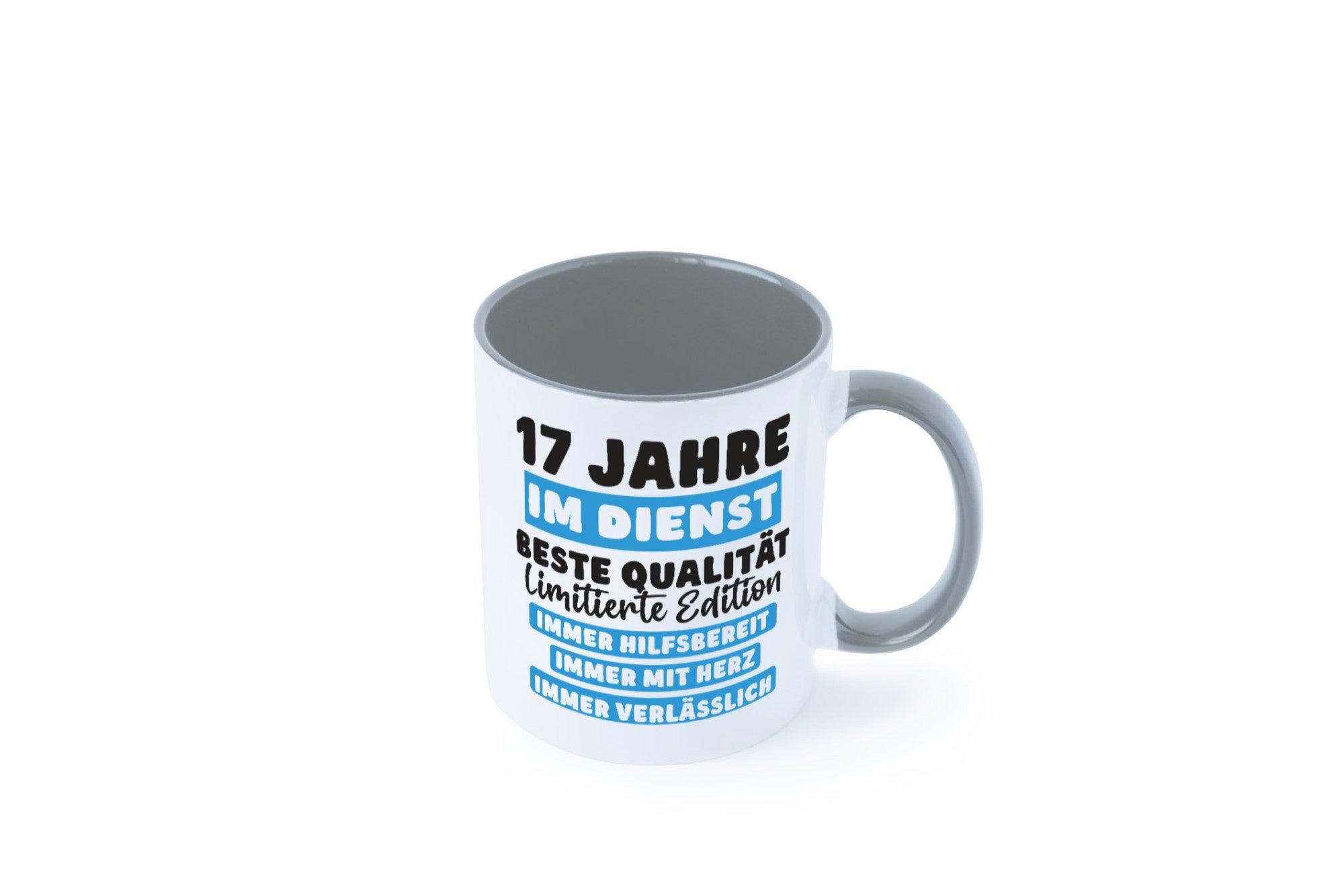 17 Jahre im Dienst | Jubiläum Arbeit v6 Humor Kollegen Büro Geschenkidee Tasse