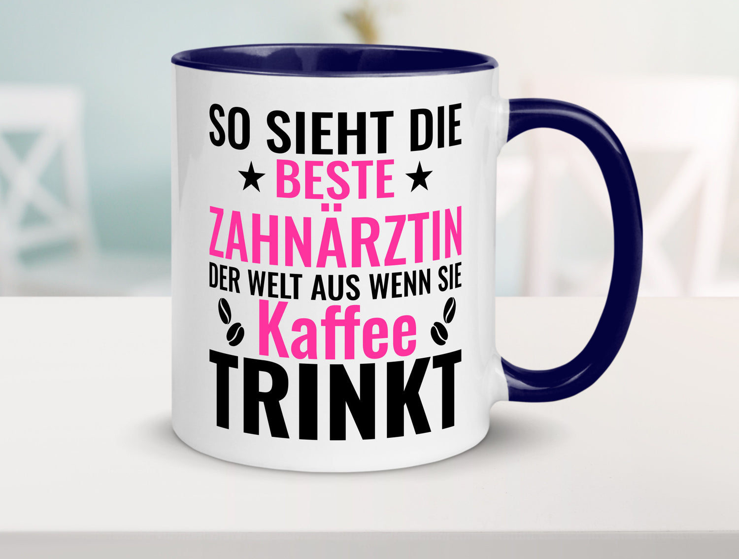 Kaffee trinkt: Zahnärztin | Zahnmedizin Beruf Geschenk Arbeit Kollegen Büro
