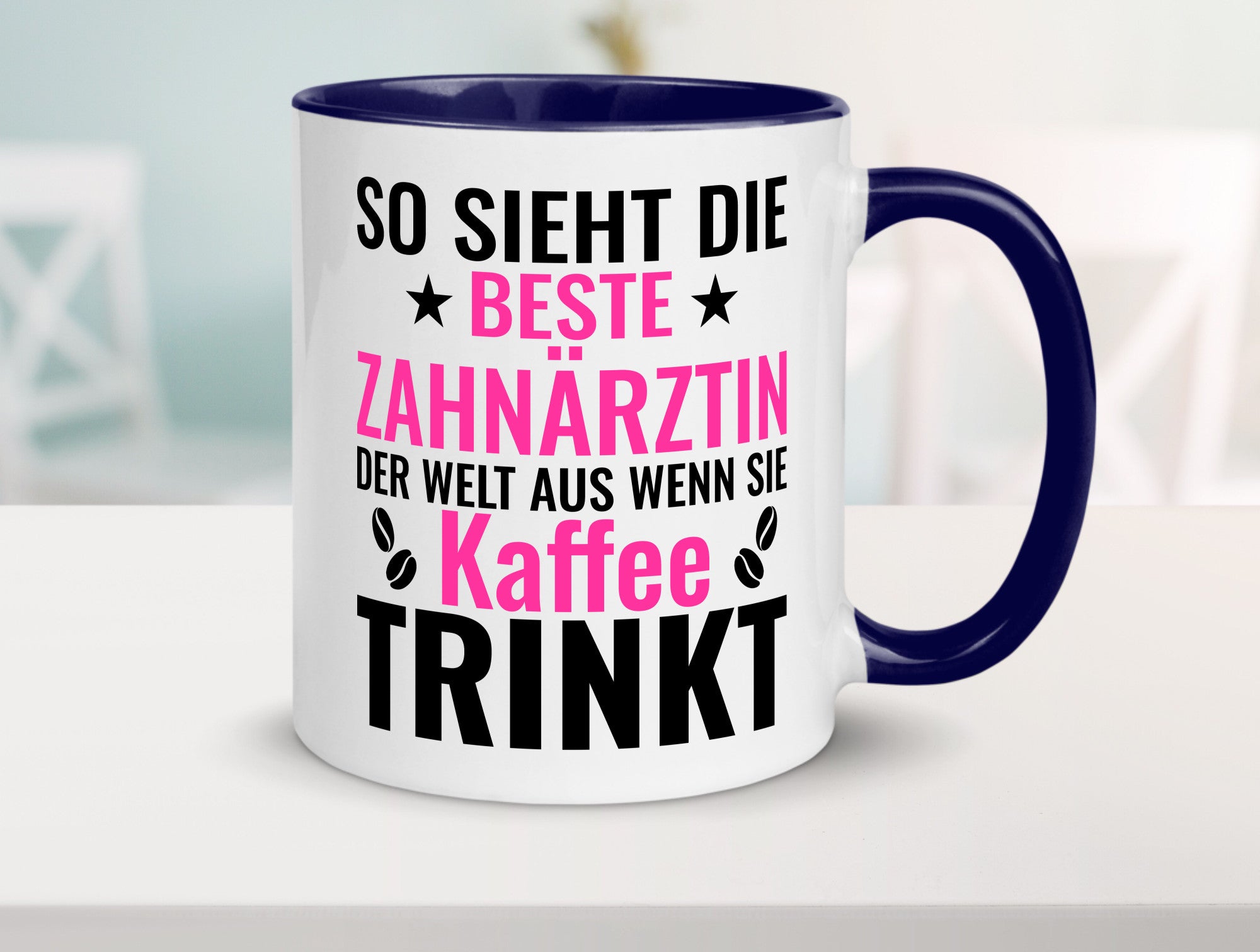 Kaffee trinkt: Zahnärztin | Zahnmedizin Beruf Geschenk Arbeit Kollegen Büro