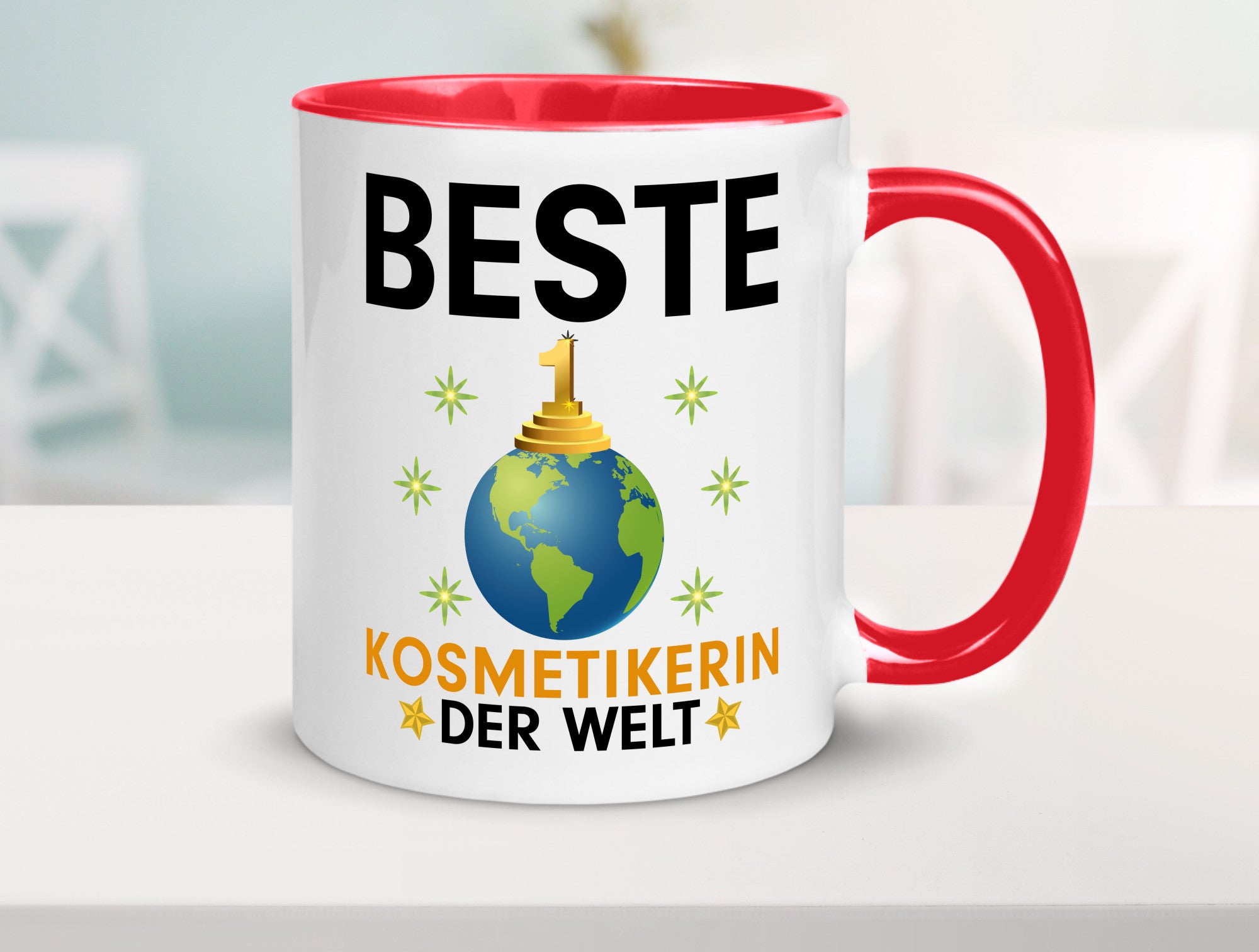 Welt Beste Kosmetikerin | Kosmetik Stylistin Visagistin Geschenkidee Humor Tasse