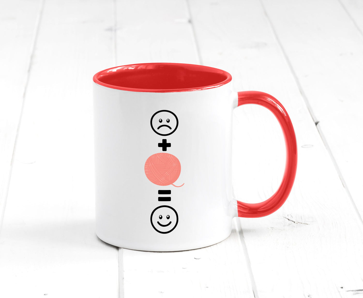 Wolle | Häkeln |Glücklich Geschenk Humor Geschenkidee lustiger Spruch Tasse