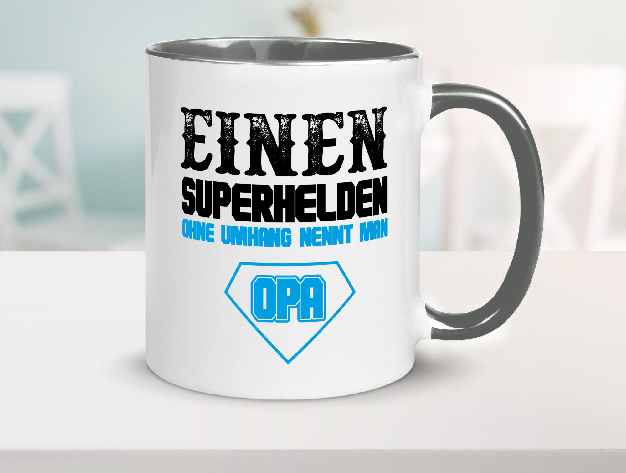 Superheld Opa Geschenk Familie Geschenkidee lustiger Spruch Tasse