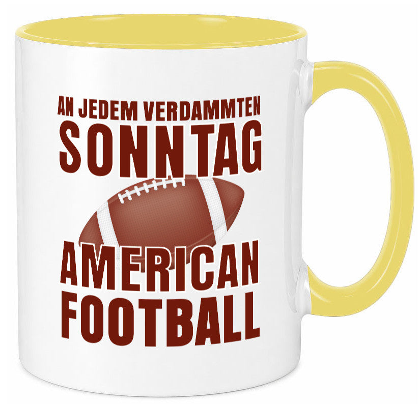 American Football | Sportfan Motiv jeden Sonntag Humor Geschenkidee Tasse