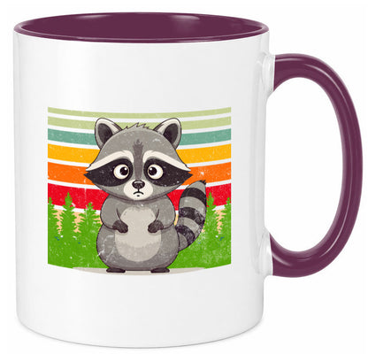 Waschbär | Vintage v2 lustiger Spruch Geschenk Humor Geschenkidee Tasse