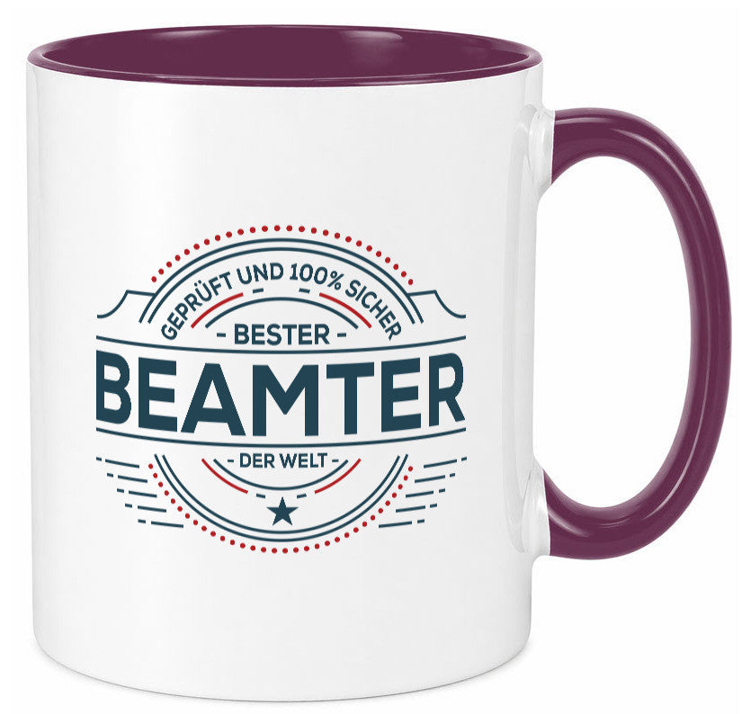 Geprüft und sicher: Beamter | Verbeamtung Dienst Humor Geschenkidee Tasse
