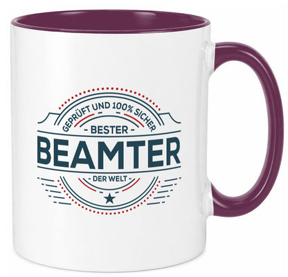 Geprüft und sicher: Beamter | Verbeamtung Dienst Humor Geschenkidee Tasse