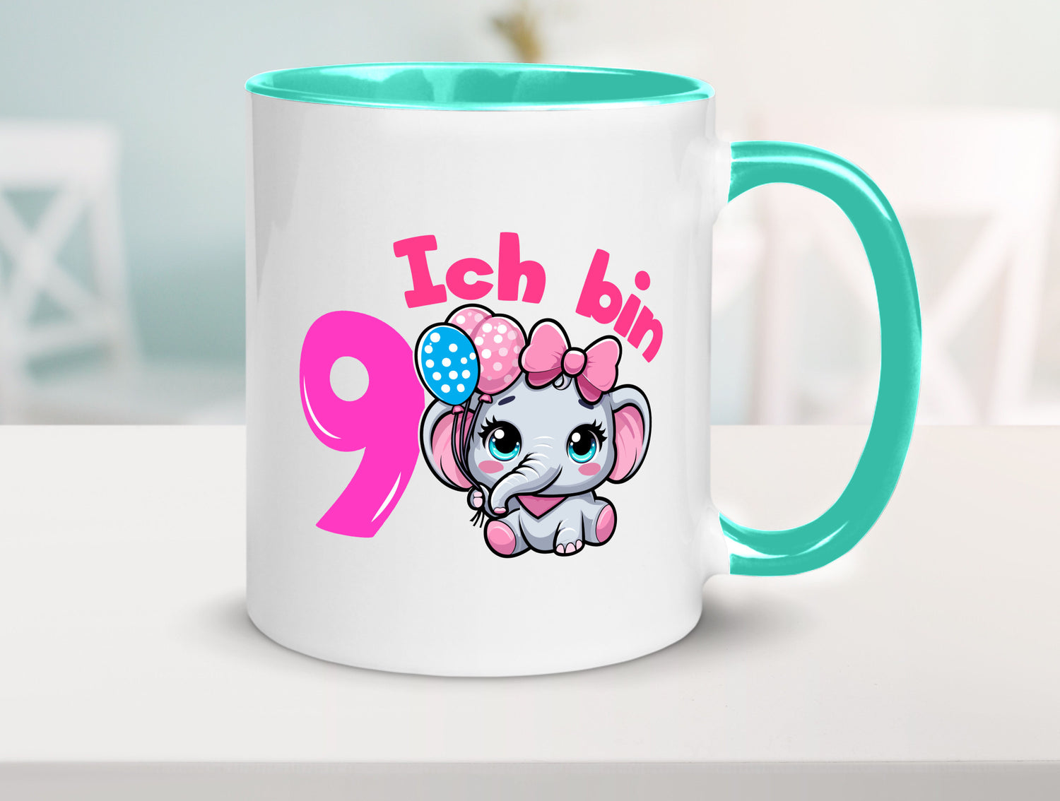 9. Geburtstag | 9 Jahre Elefant Mädchen Geschenk Geschenkidee lustiger Spruch