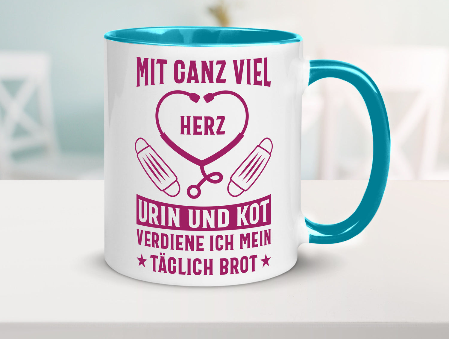 Herz, Urin, Kot, damit verdien ich mein Brot | Stethoskop Geschenk Humor