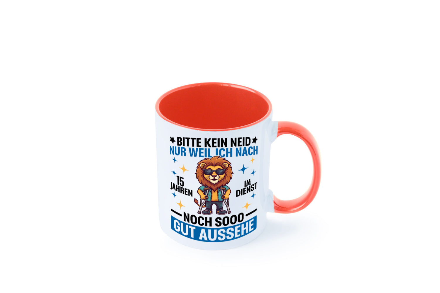 15 Jahre im Dienst | Arbeitsjubiläum Arbeit lustig Kollegen Büro Geschenk Tasse
