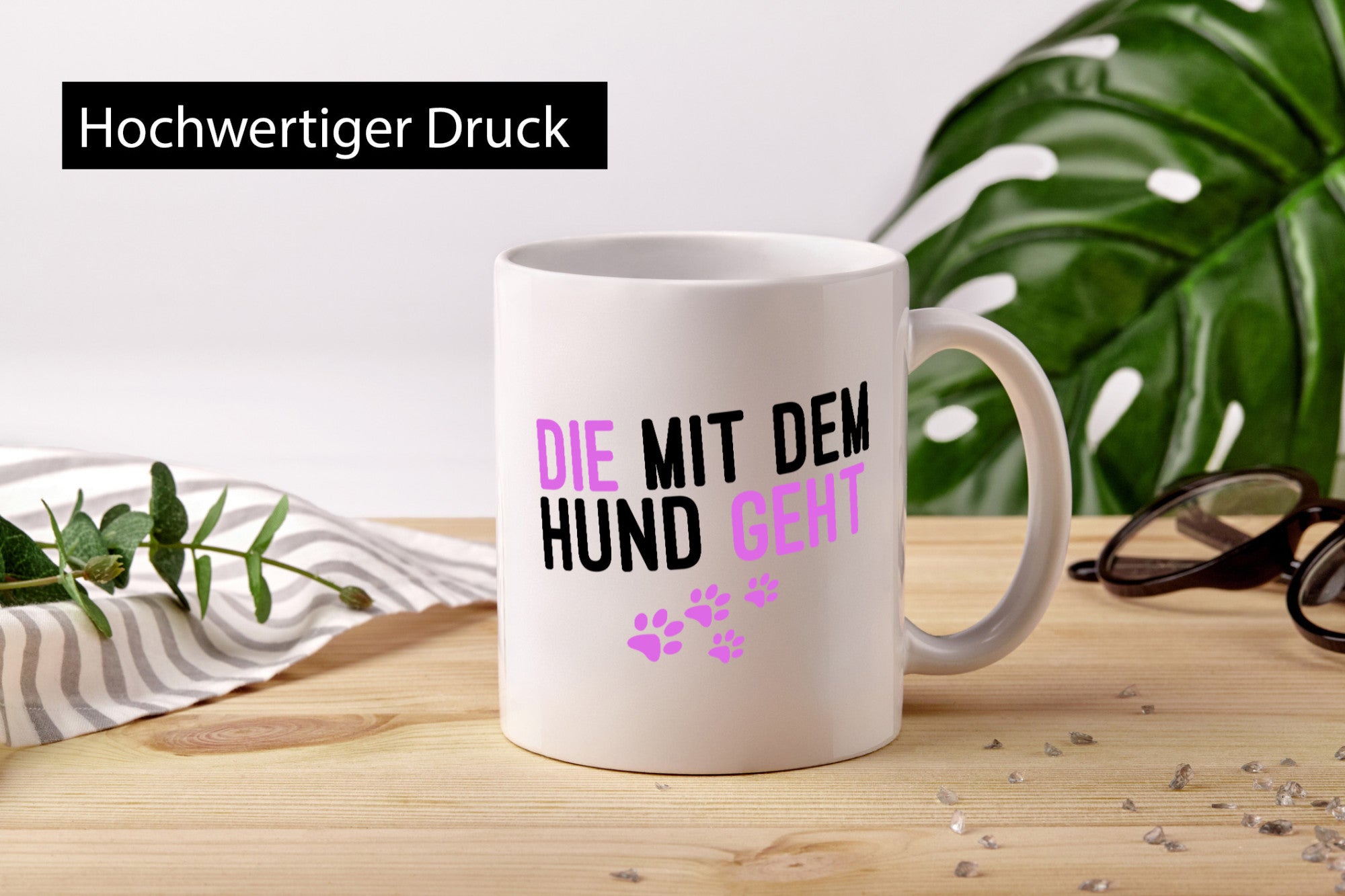 Die mit dem Hund geht | Hundeliebhaber Pfoten Tierliebe Geschenk Tierliebhaber