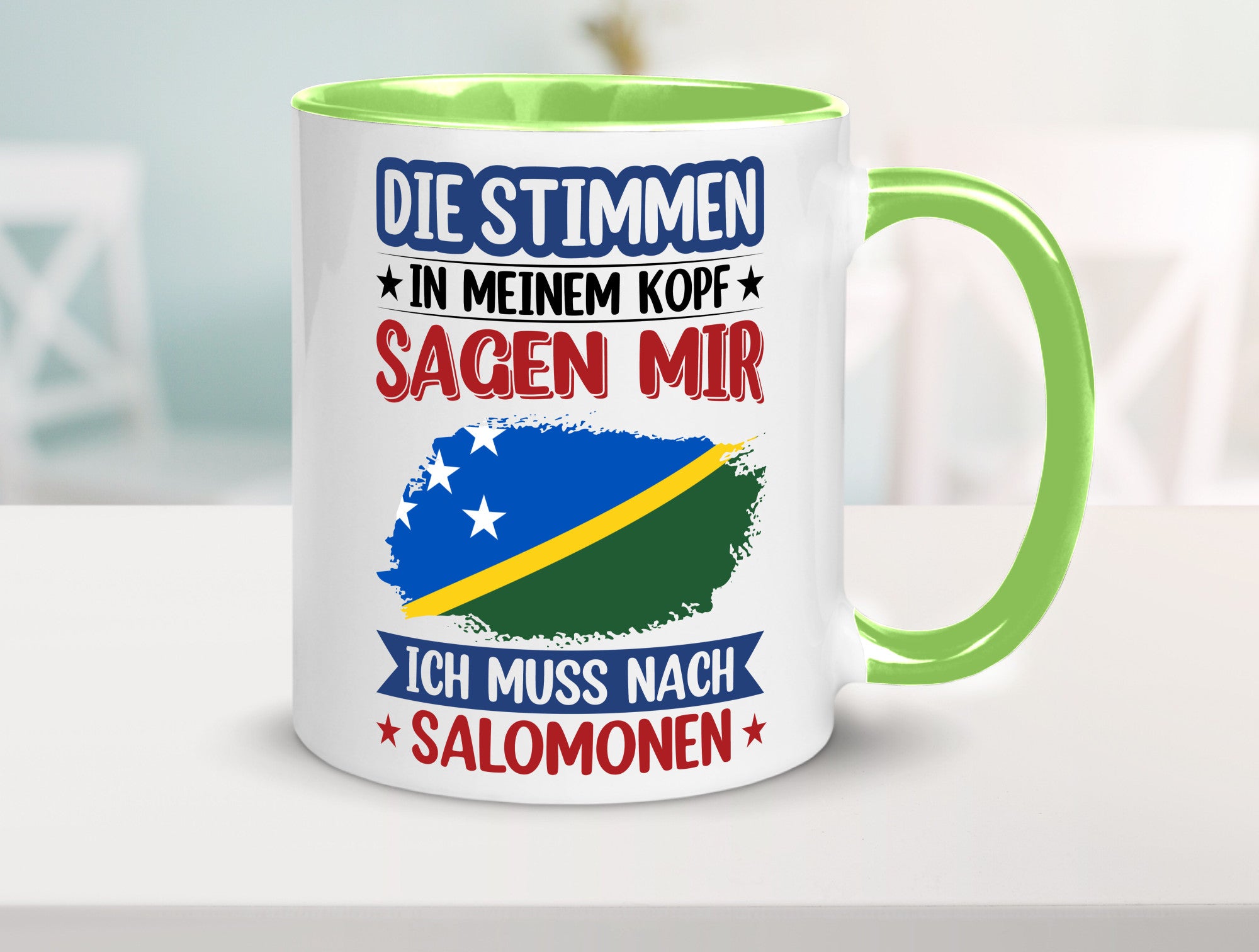 Salomonen | Urlaub Stimmen in meinem Kopf Traumland v2 Humor Geschenkidee Tasse