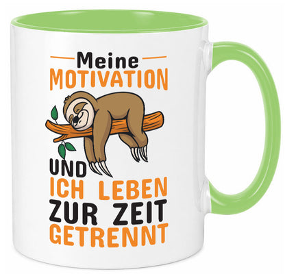 Keine Motivation | Faultier Tasse Büro Humor faul Geschenk Arbeit Kollegen