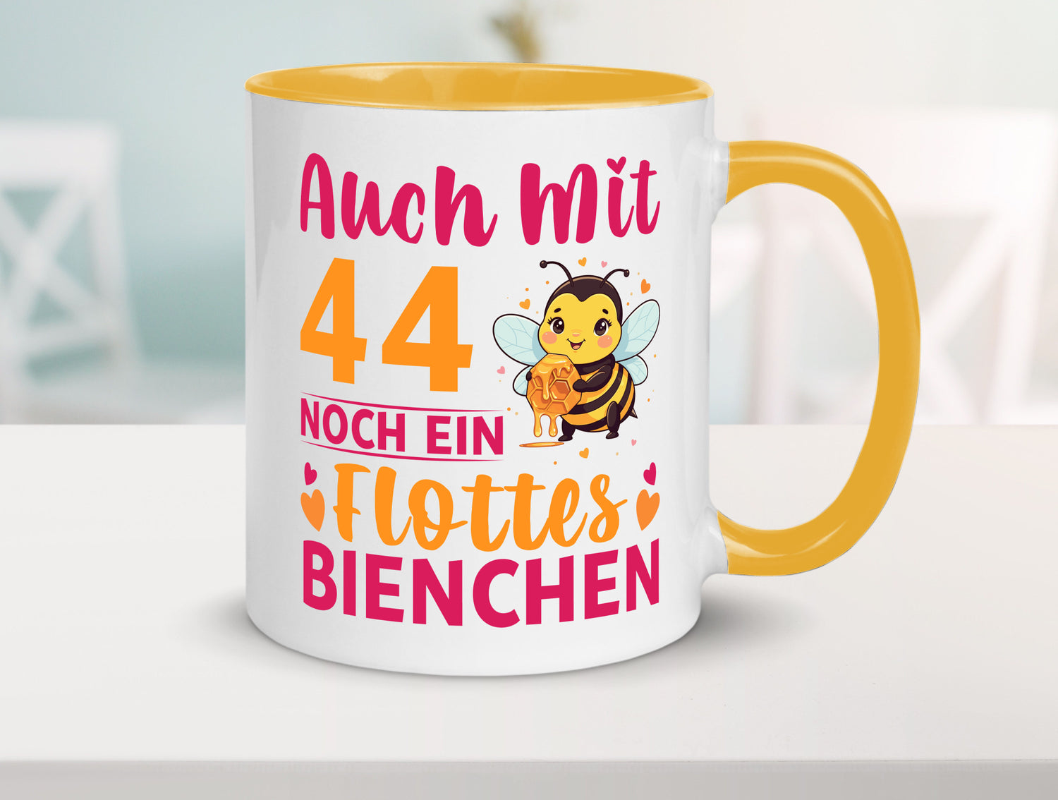44. Geburtstag | Flottes Bienchen 44 Jahre Geschenkidee Humor Tasse