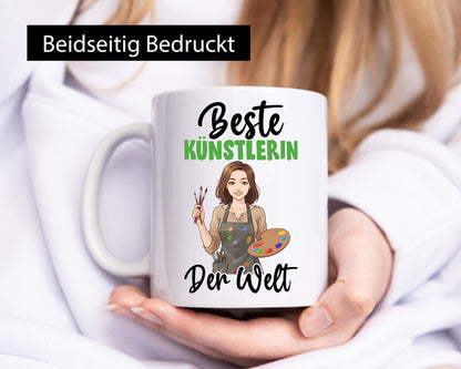 Beste Künstlerin | Kunst Geschenk Humor Geschenkidee lustiger Spruch Tasse