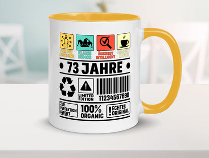 73. Geburtstag | 73 Jahre Humor Limited Edition Geschenkidee Tasse