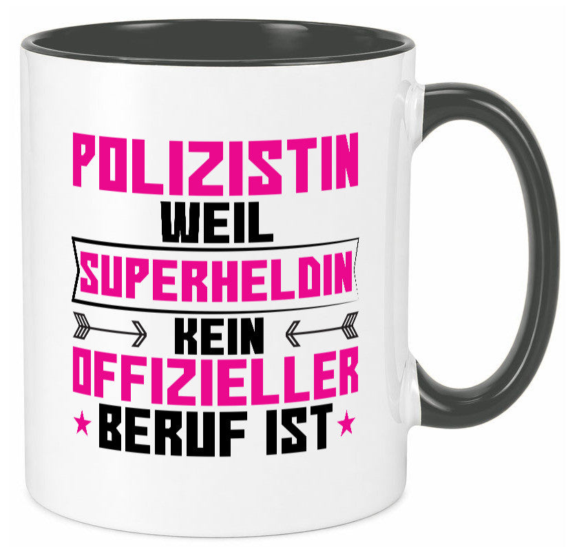 Superheldin Polizistin | Beruf Polizei Humor Arbeit Kollegen Büro Geschenkidee Tasse