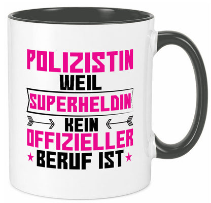Superheldin Polizistin | Beruf Polizei Humor Arbeit Kollegen Büro Geschenkidee Tasse