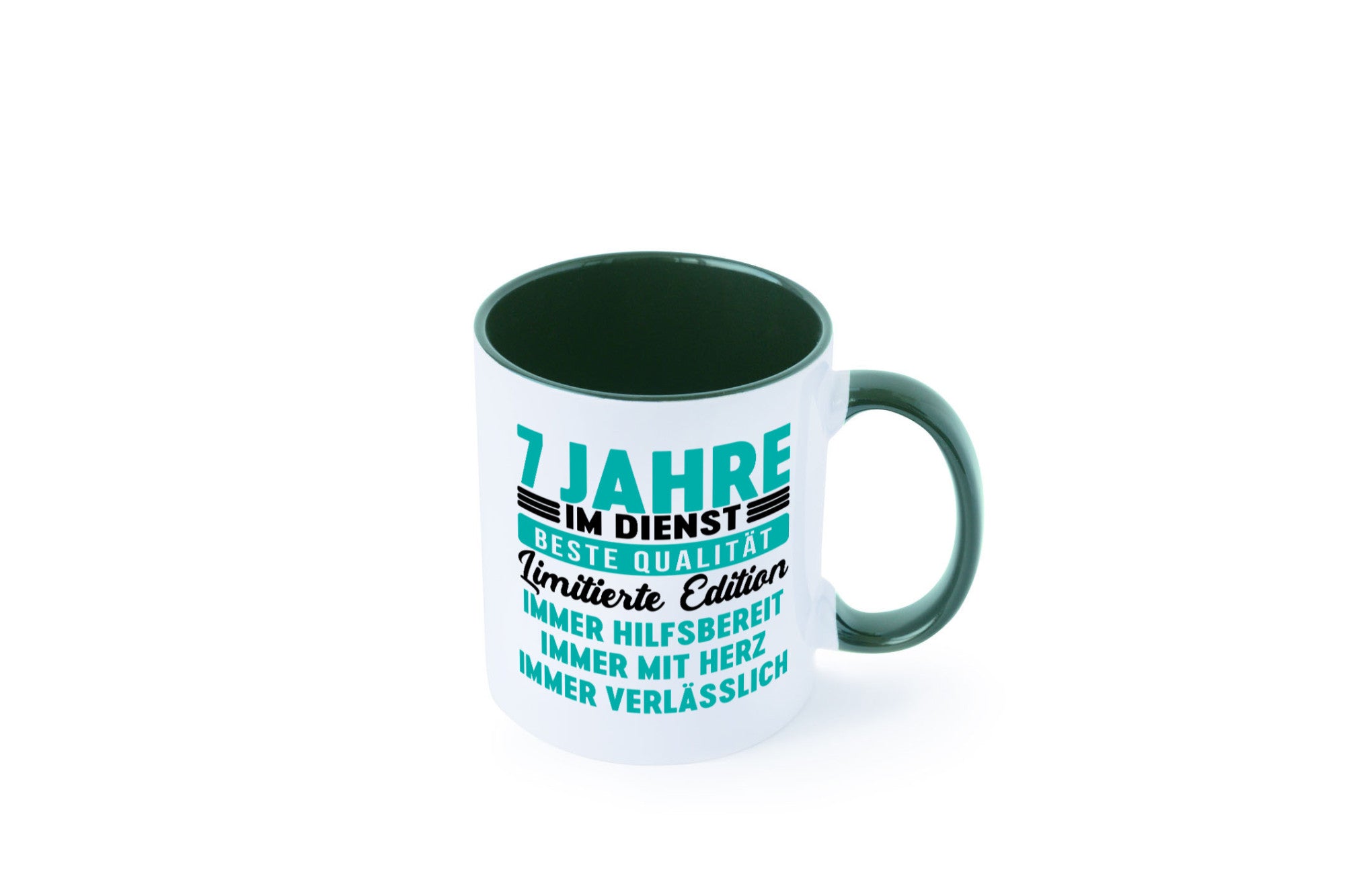 7 Jahre im Dienst | Jubiläum Arbeit v5 Humor Kollegen Büro Geschenkidee Tasse