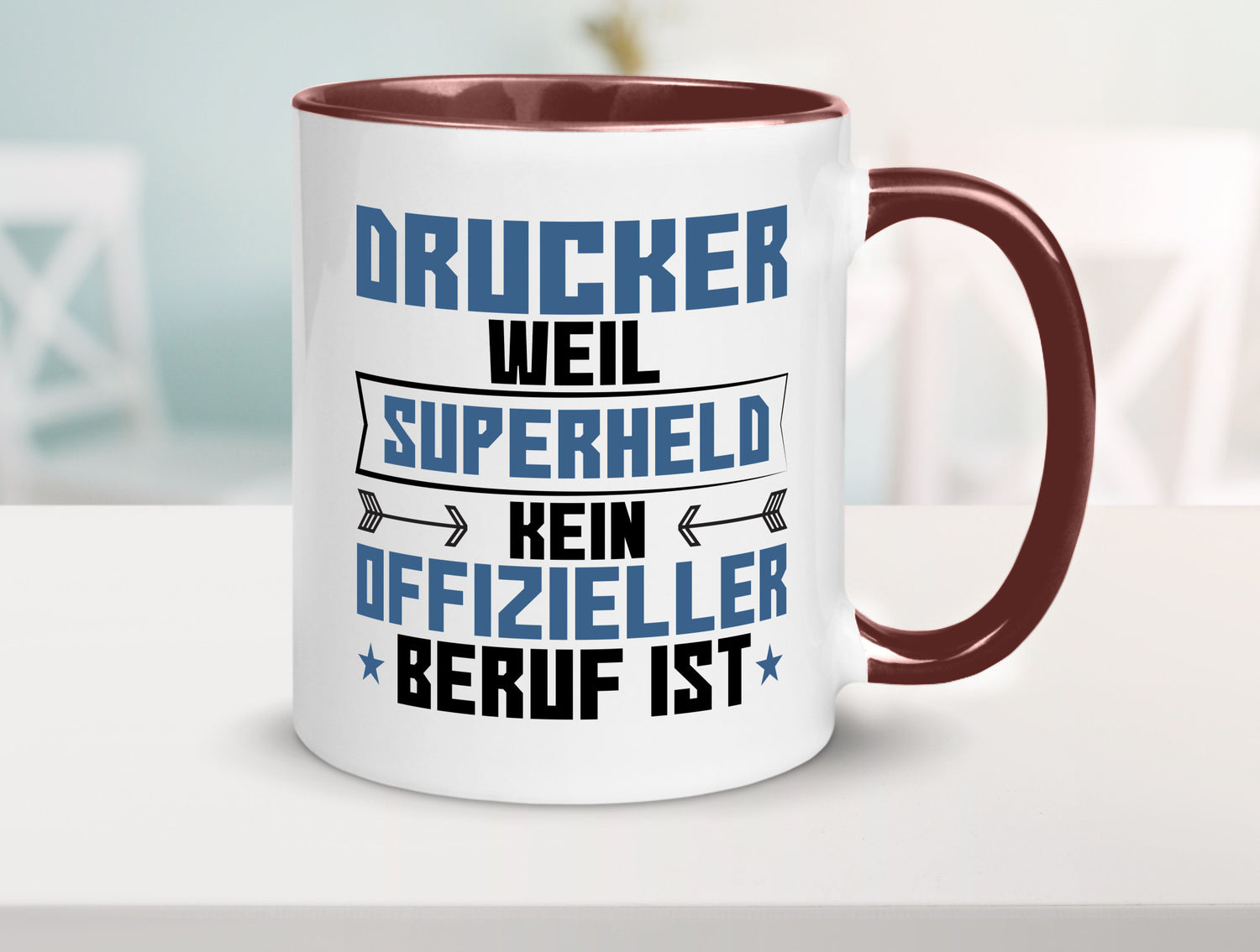 Superheld Drucker | Druckerei Print Medien Humor Geschenkidee Tasse