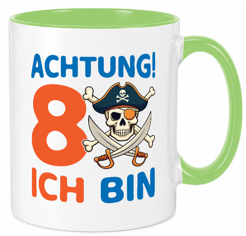 8. Geburtstag | 8 Jahre Pirat Geschenk Geschenkidee lustiger Spruch Tasse