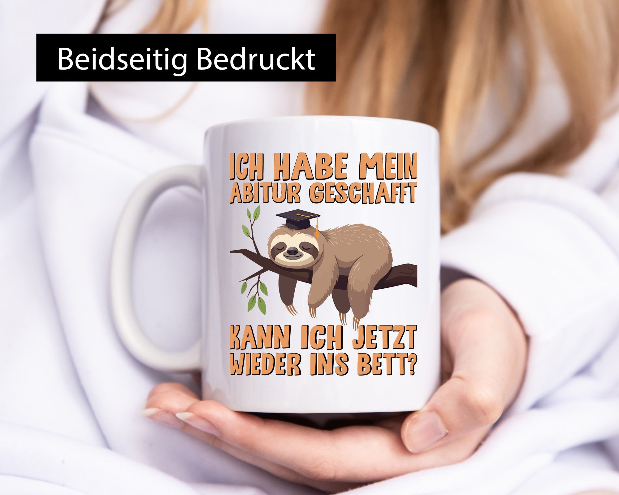 Abi Geschafft | Abschluss Faultier v2 Humor Tierliebhaber Geschenkidee Tasse