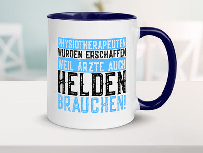 Physiotherapeut | Helden Therapeutin lustiger Spruch Humor Geschenkidee Tasse