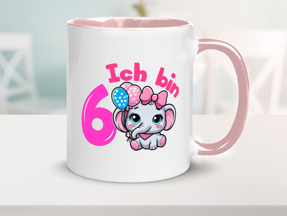 6. Geburtstag | 6 Jahre Elefant Mädchen Humor Geschenkidee Tasse