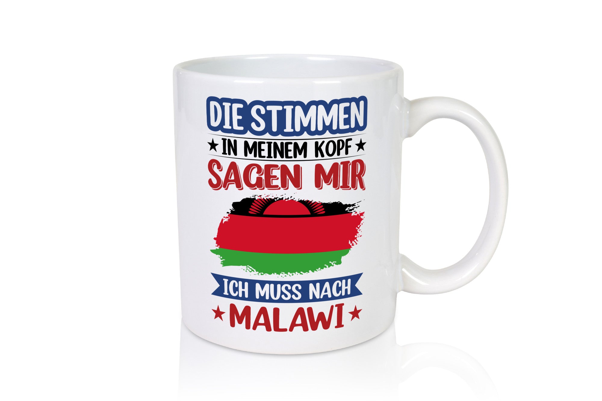 Malawi | Urlaub Stimmen in meinem Kopf Traumland Geschenkidee Humor Tasse
