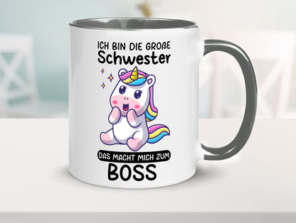 Große schwester macht mich zum Boss | Einhorn Geschwister lustiger Spruch