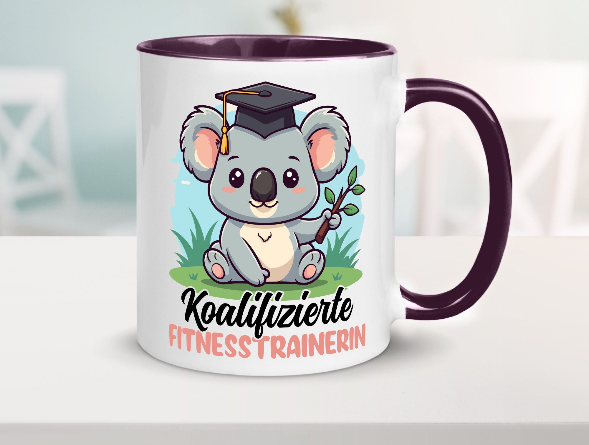 Koalifizierte Fitnesstrainerin | Trainerin Sport v2 Geschenkidee Humor Tasse