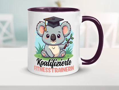 Koalifizierte Fitnesstrainerin | Trainerin Sport v2 Geschenkidee Humor Tasse