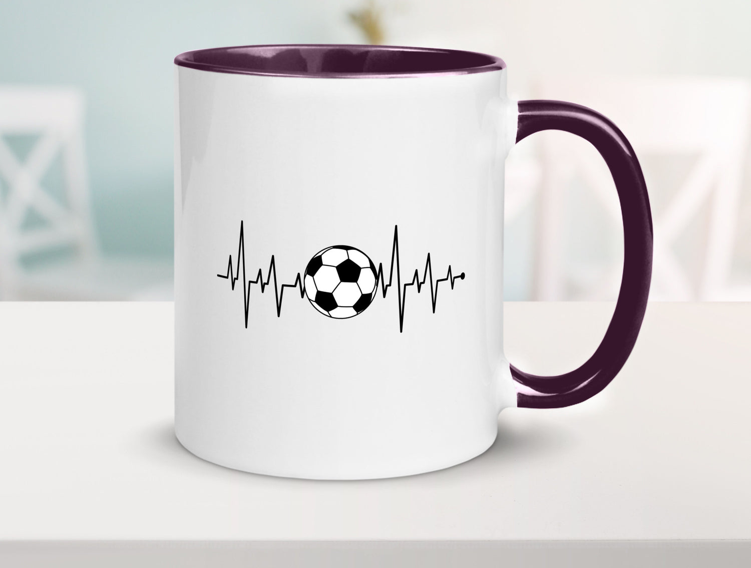 Fußball Herzschlag | Fussballer Verein Sport Team Geschenk Humor Geschenkidee