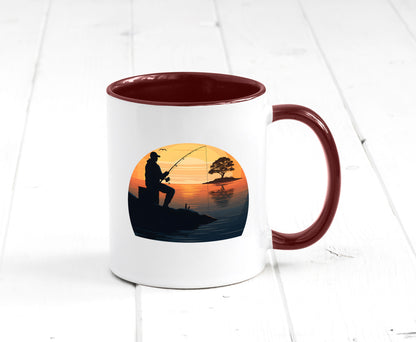 Angler | Sonnenuntergang Fischer Fische Angeln v2 Geschenk Humor Geschenkidee