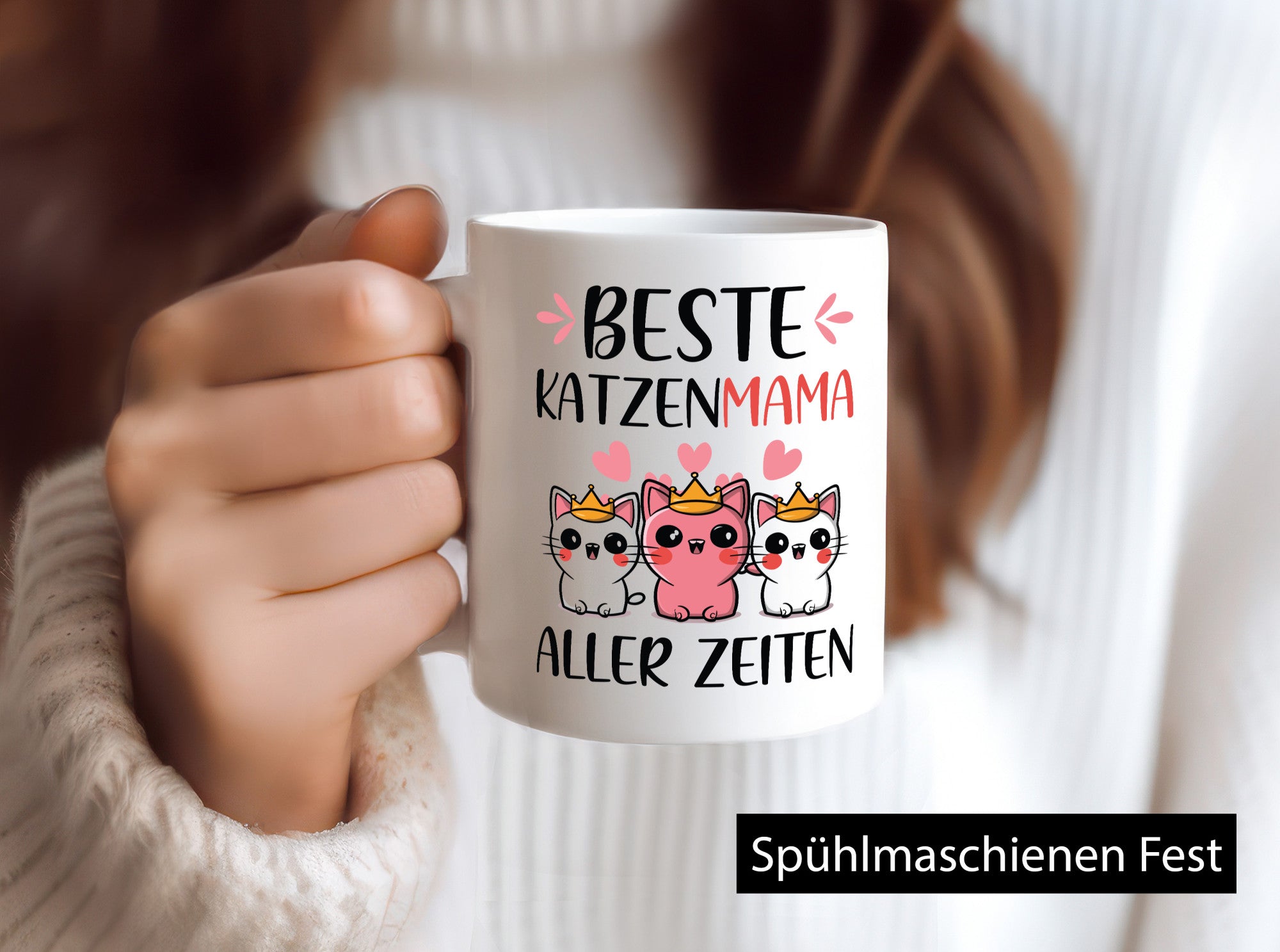 Beste Katzenmama aller Zeiten | Katzenliebhaberin lustiger Spruch Geschenk